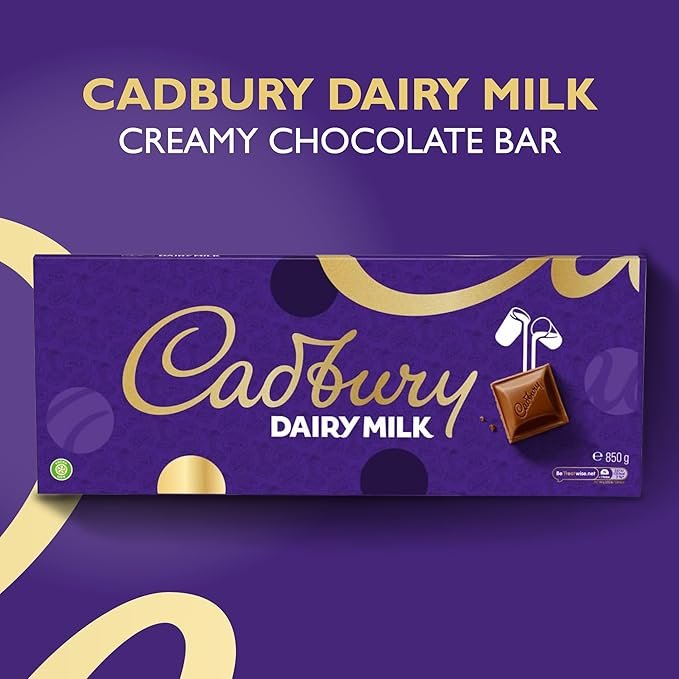 71MEHDIbEcL._AC_SX679_ Cadbury Dairy Milk Chocolate Bar, 850 G - Image 1